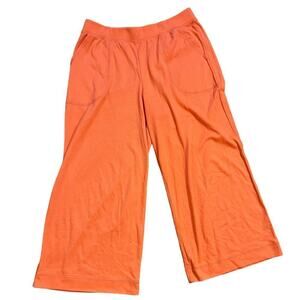 Koolabura By Ugg Wide Leg Cropped Pants Size Small Coral Pajama Lounge Comfy
